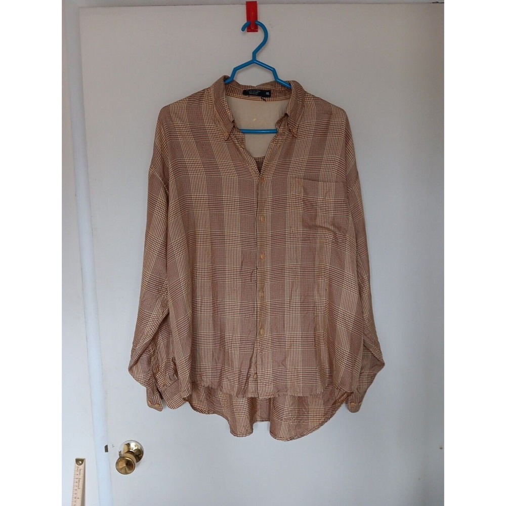 Johnnie Walker Silk Blend Button Down Men's Long Sleeve Shirt Size XL Career